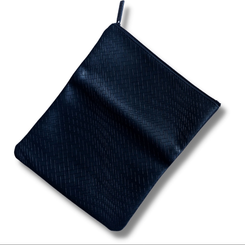 Mini toiletries bag, Cole Haan for American Airlines, Blue & Tan